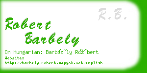 robert barbely business card